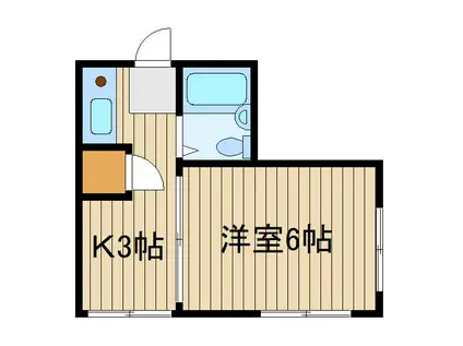 ビュルゲル久保(1K/1階)の間取り写真