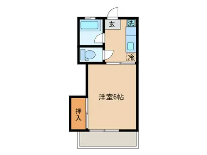 ハイツ路川I(1K/2階)の間取り写真