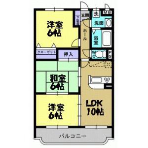 ユーミー豊泉(3LDK/3階)の間取り写真