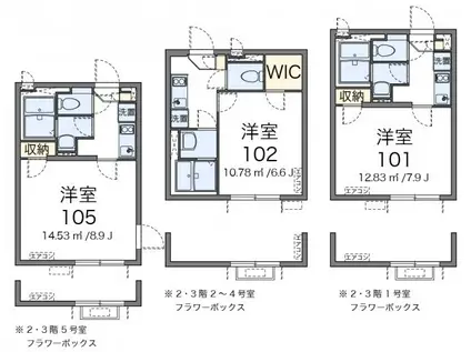 クレイノタイキョウ(1K/1階)の間取り写真