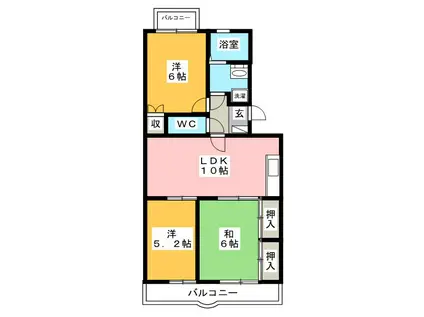 スターヴァリィ星谷(3LDK/4階)の間取り写真