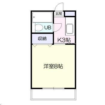 加納ビルA(1K/3階)の間取り写真