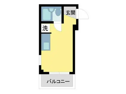 イングヴィラ甲子園(ワンルーム/2階)の間取り写真