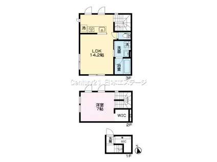 TI HUS 中延(1LDK/2階)の間取り写真