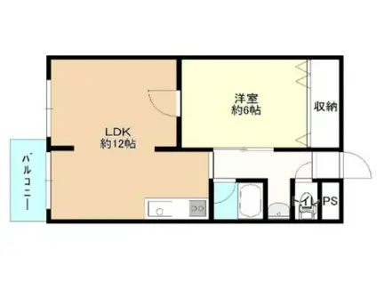 コーラルコープ森野(1LDK/2階)の間取り写真