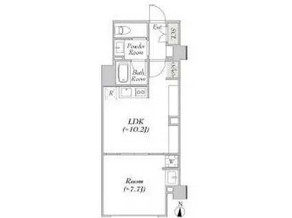 LUMIEC KITASENJU(1LDK/1階)の間取り写真