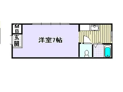 ブルーム和泉(1K/2階)の間取り写真