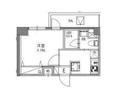 S-RESIDENCE行徳(1K/2階)の間取り写真