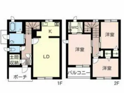 シャーメゾン市川(3LDK/1階)の間取り写真