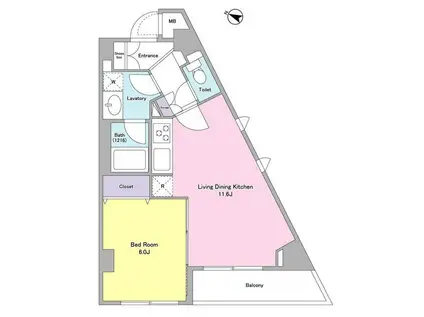 コンフォリア文京白山(1LDK/4階)の間取り写真
