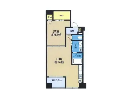 セレニティ久が原(1LDK/5階)の間取り写真