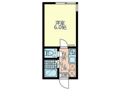 エクセルさいわい(1K/2階)の間取り写真