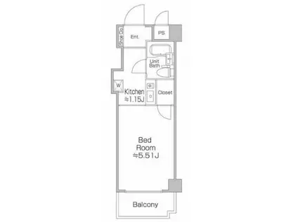 プライム雪谷(1K/6階)の間取り写真