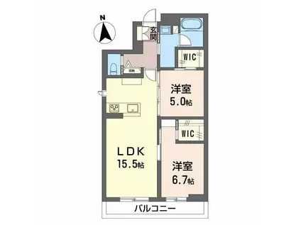 ブルームステージ(2LDK/3階)の間取り写真