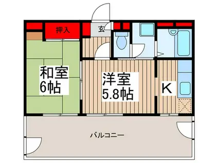 エントピアアオバ(2K/3階)の間取り写真