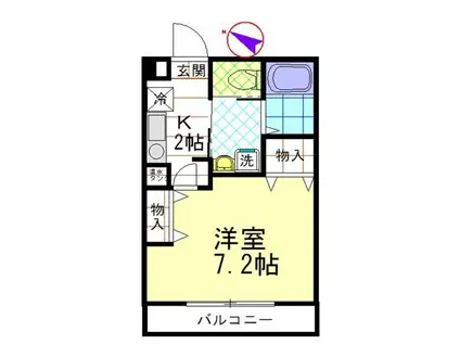 クレール西小岩(1K/1階)の間取り写真