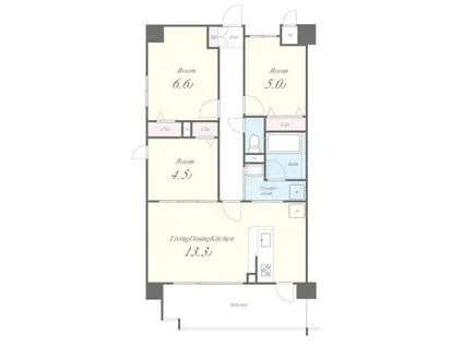 カビサ千里中央(3LDK/3階)の間取り写真