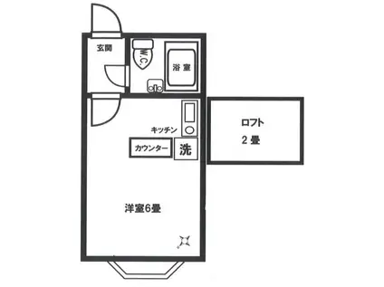 ベルピア・久喜第4-1(ワンルーム/2階)の間取り写真