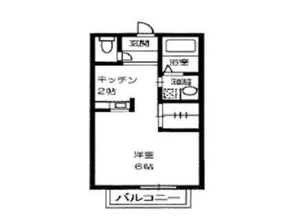 ジュネスプレジオ(ワンルーム/2階)の間取り写真