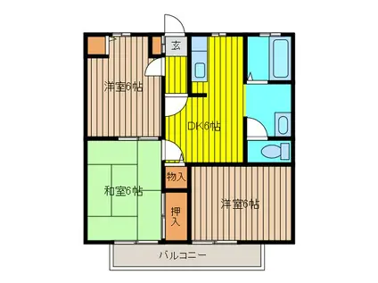 メゾン吉田II(3DK/2階)の間取り写真