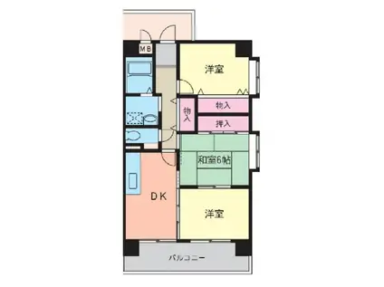 スクェア・ヴィレッジ(3DK/3階)の間取り写真