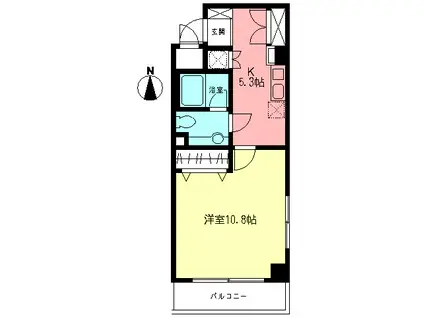 スプレンディア岸根公園(1K/2階)の間取り写真