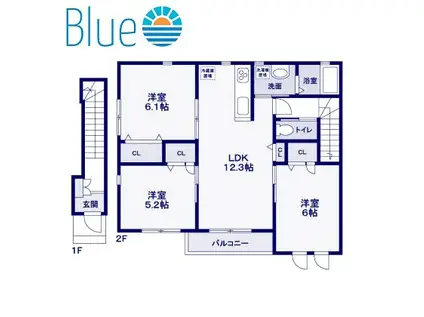 アイパレスB(2LDK/1階)の間取り写真