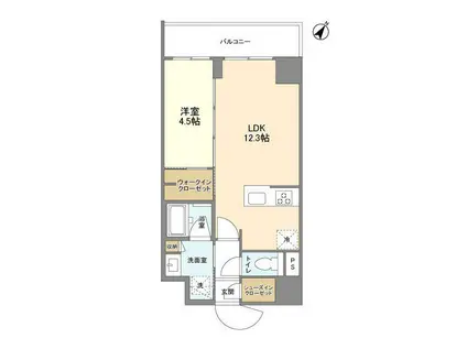 ブランシエスタ浅草千束(1LDK/9階)の間取り写真