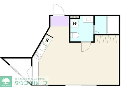 LIBERTE ときわ台(ワンルーム/1階)の間取り写真