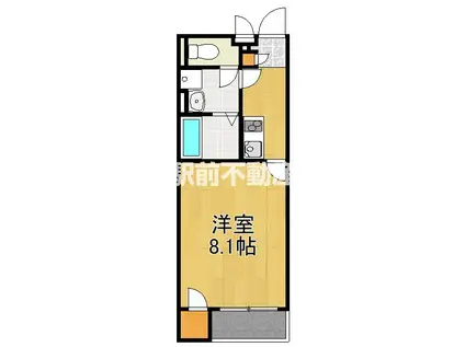 クレイノ永歌(1K/1階)の間取り写真