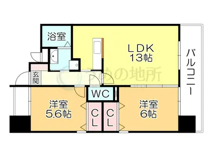MARKSFORT花畑(2LDK/7階)の間取り写真