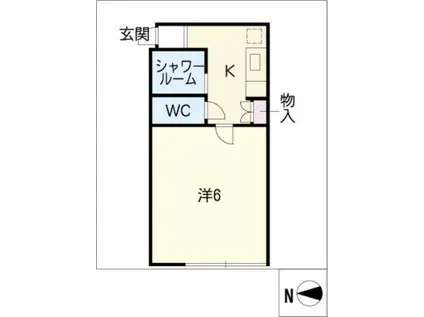 パル山本(1K/2階)の間取り写真