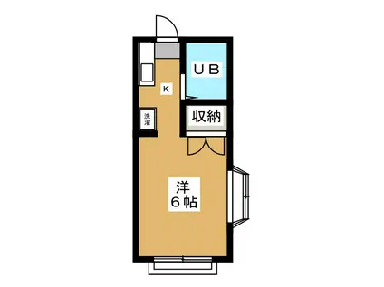 モンシャトー栄(ワンルーム/1階)の間取り写真