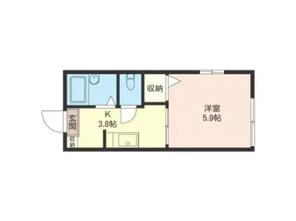 FRAGRANCE RAIRA(1K/2階)の間取り写真