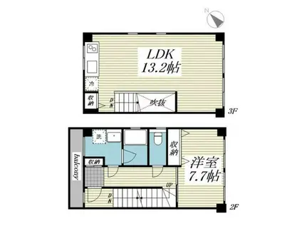 渋谷東一丁目集合(1LDK/1階)の間取り写真