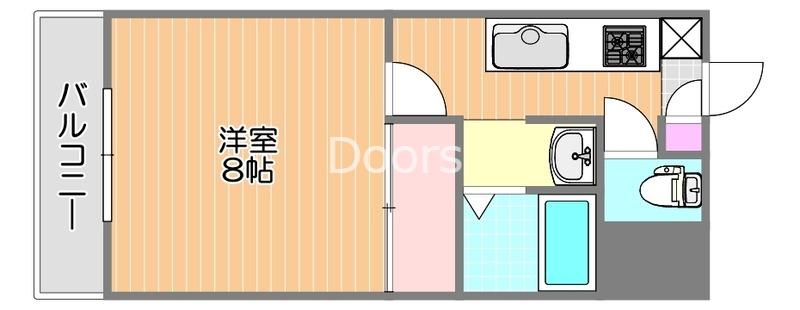 パレスマリソル(1K/1階)の間取り写真