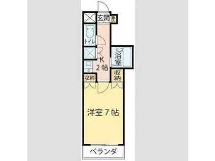エトワール仙台第一(1K/3階)の間取り写真