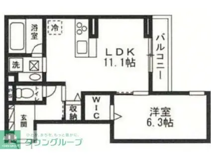 D PAINA 小杉陣屋町III(1LDK/3階)の間取り写真