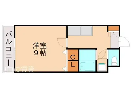 サクシード浅川(1K/3階)の間取り写真