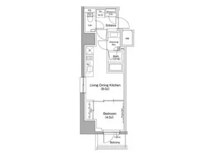 ザ・パークハビオ五反田(1LDK/5階)の間取り写真