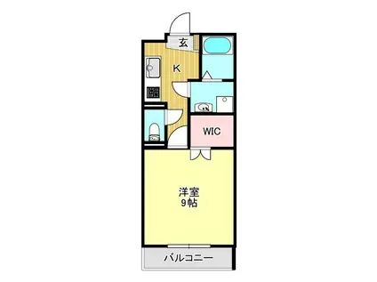 コーポベル新橋(1K/2階)の間取り写真