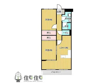 KSマンション(2LDK/1階)の間取り写真