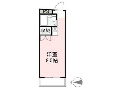 ハイツ亀岡(ワンルーム/3階)の間取り写真