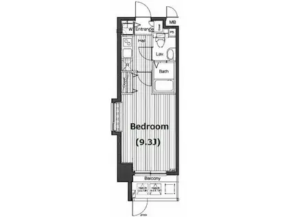 グランド・ガーラ横浜伊勢佐木町(1K/7階)の間取り写真