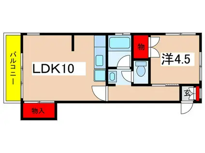 高石サロン(1LDK/3階)の間取り写真