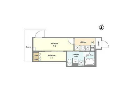 ARKMARK練馬(2K/3階)の間取り写真