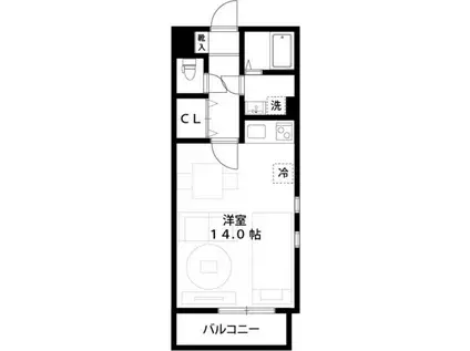 チェリーコートつつじヶ丘(ワンルーム/4階)の間取り写真