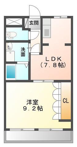 ラピス セレナーデ(1LDK/2階)の間取り写真