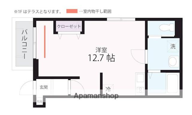 QUIET CRAB HOUSE MIX弘明寺II(ワンルーム/2階)の間取り写真