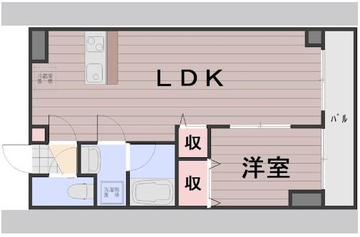 LE MARAIS(1LDK/5階)の間取り写真